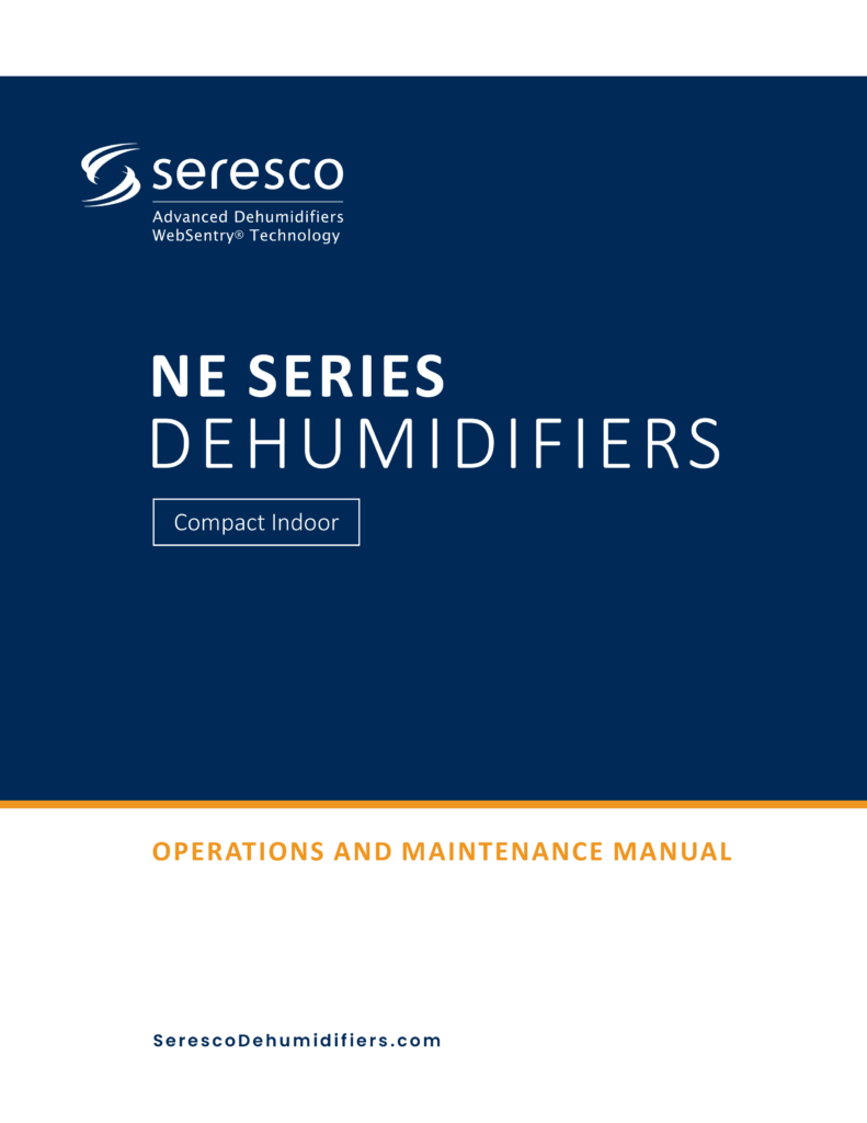 Seresco NE Series Dehumidifiers operations and maintenance manual