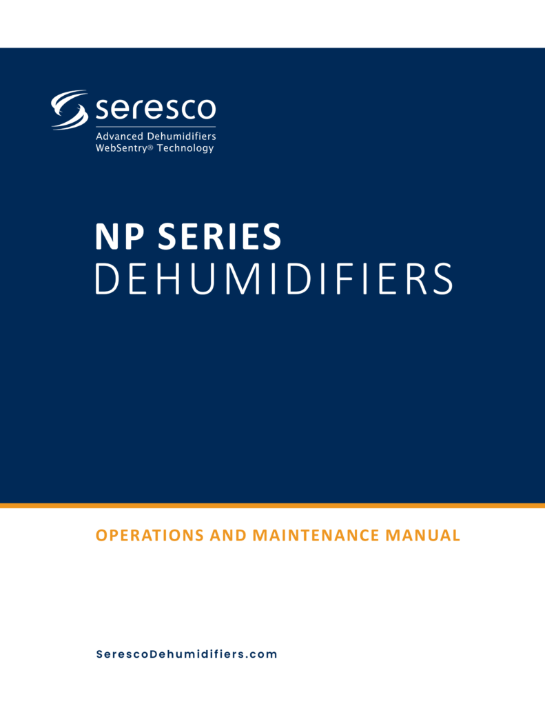 Seresco NP Series Dehumidifiers operations and maintenance manual